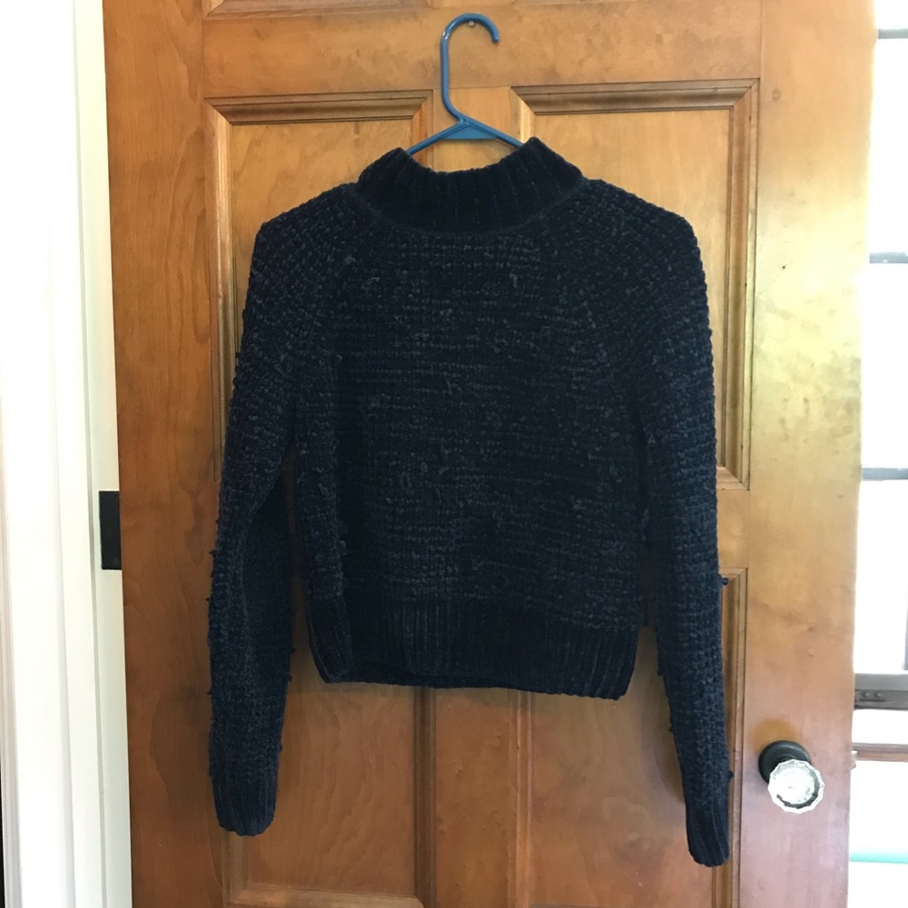 Dark Blue Turtleneck Sweater